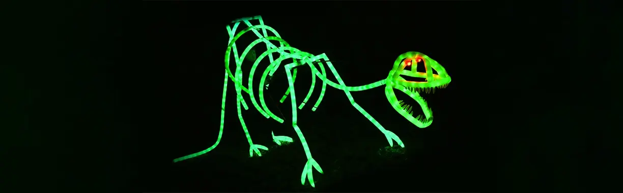 Представление световых кукол с гигантским Осьминогом